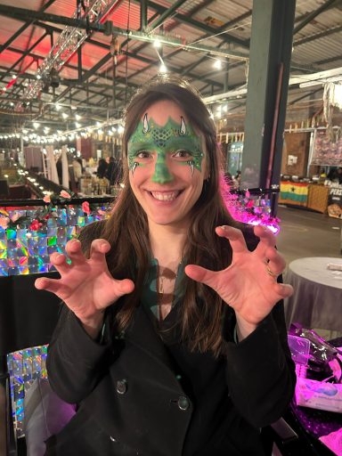 Buntes Facepainting-Motiv für Kinder und Erwachsene, professionell geschminkt von Faceglimmer in Seevetal